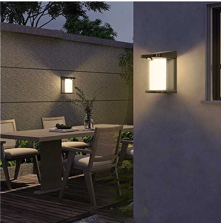 ACK Solar Led Duvar Apliği Dimli  Siyah Ip54 127Mmx105Mmx179Mm AG60-04851