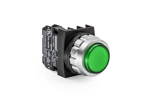 Emas H Çıkık Buton Yesıl - H100HY