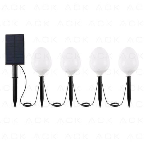 ACK Solar Led Bahçe Armatürü Kazıklı X4 Set 8W/H Rgb AG60-05891