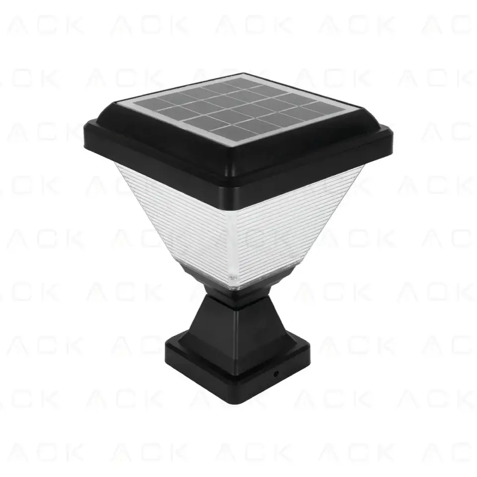 ACK Solar Led Bahçe Armatürü Kare 8W/H 3000K AG60-06801