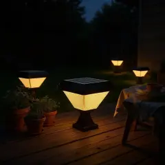 ACK Solar Led Bahçe Armatürü Kare 8W/H 3000K AG60-06801