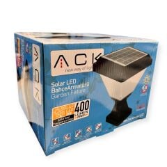 ACK Solar Led Bahçe Armatürü Kare 8W/H 3000K AG60-06801