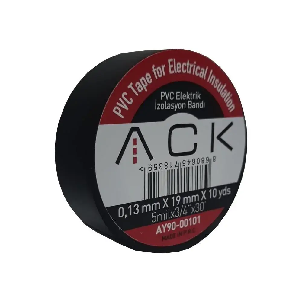 ACK Pvc Elektrık Izolasyon Bandı - Sıyah AY90-00101 en uygun fiyatlı satıcı