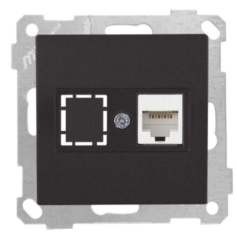 Mutlusan Mek+Tuş Data Prizi 1*Rj45  Cat6  Siyah - 2100 140 0184