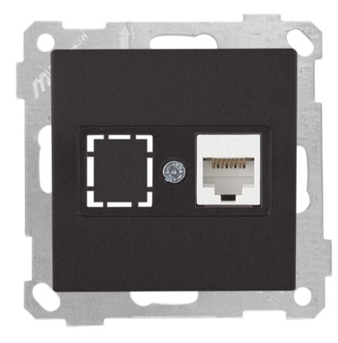 Mutlusan Mek+Tuş Data Prizi 1*Rj45  Cat6  Siyah - 2100 140 0184