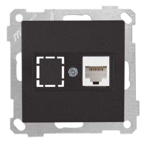 Mutlusan Mek+Tuş Data Prizi 1*Rj45  Cat6  Siyah - 2100 140 0184