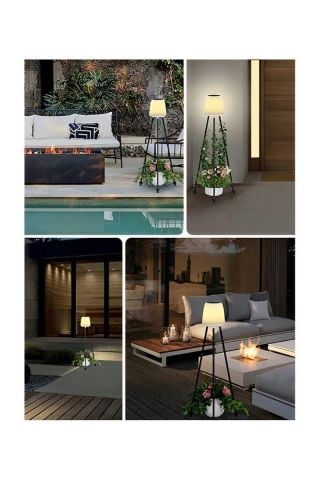 ACK Solar Led Ayaklı Aplik Siyah Ip54 457Mmx457Mmx107Mm AG60-06851