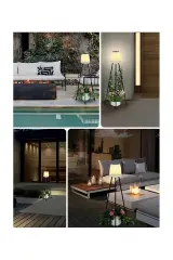 ACK Solar Led Ayaklı Aplik Siyah Ip54 457Mmx457Mmx107Mm AG60-06851