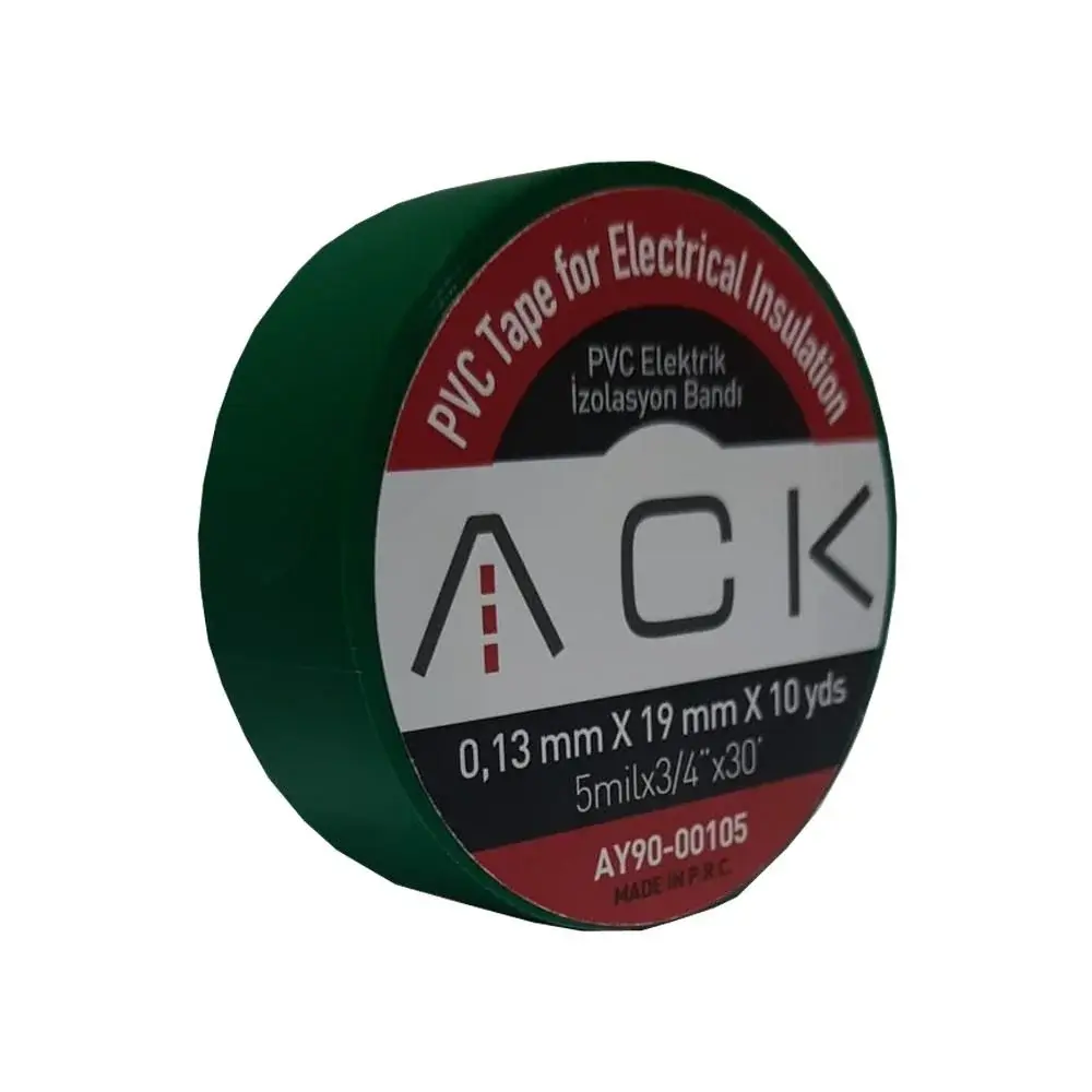 ACK Pvc Elektrık Izolasyon Bandı - Yesıl AY90-00105 en uygun fiyatlı satıcı