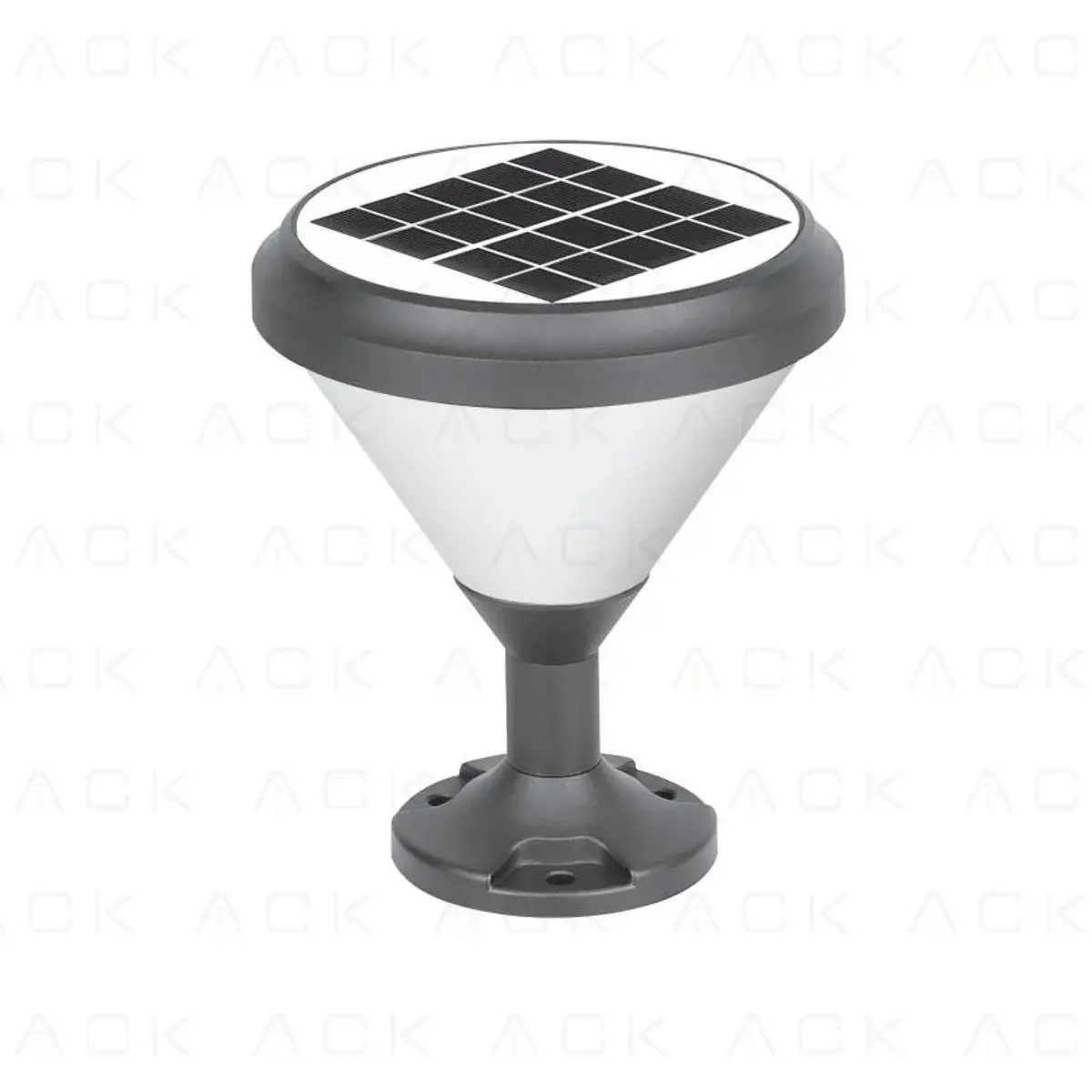 ACK Solar Led Bahçe Armatürü Yuvarlak 8W/H 6500K AG60-07831