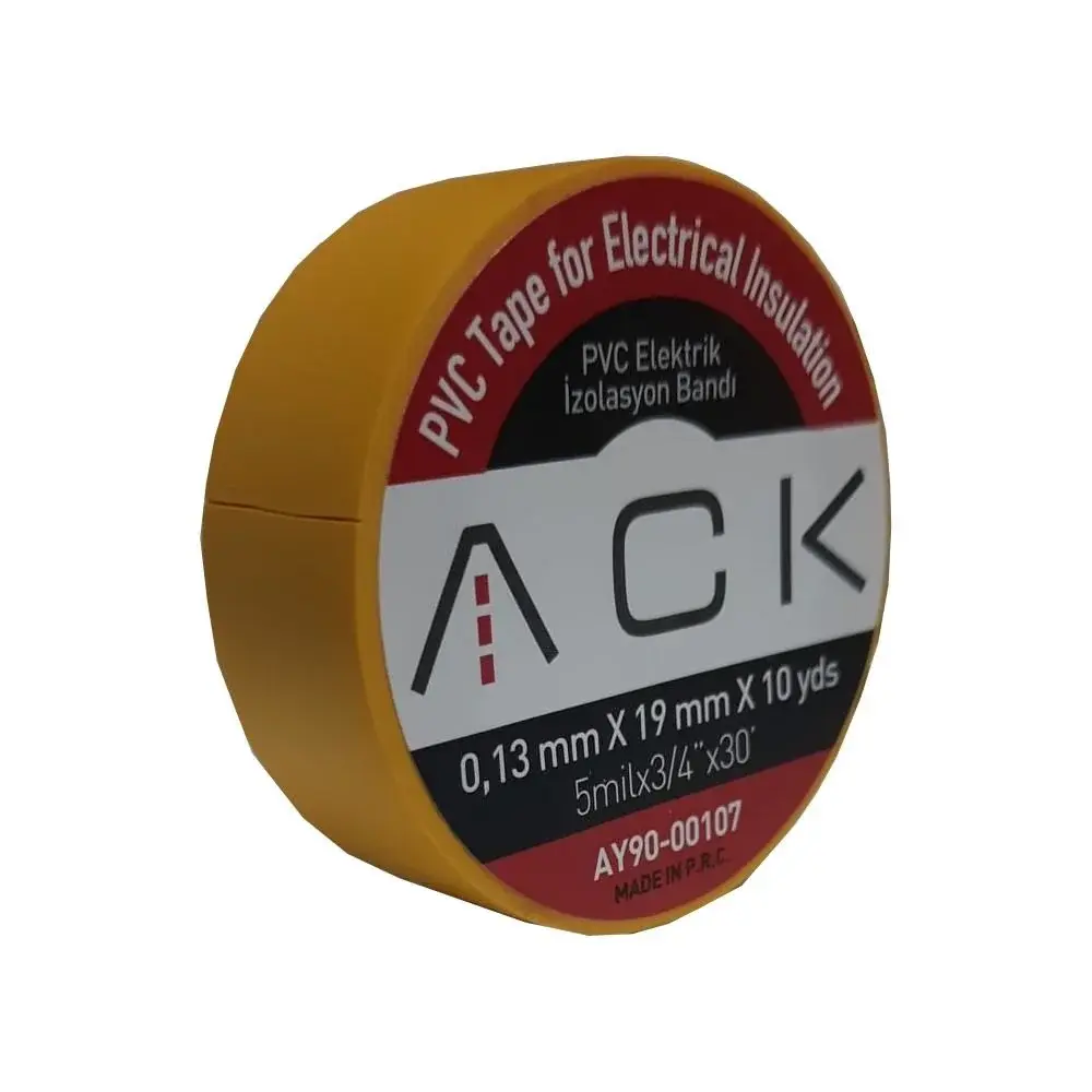 ACK Pvc Elektrık Izolasyon Bandı - Sarı AY90-00107 en uygun fiyatlı satıcı