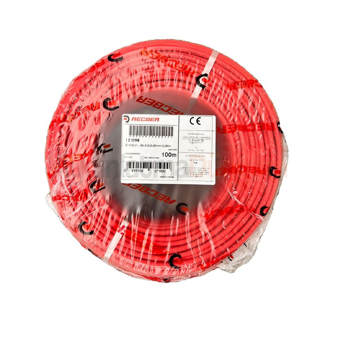 Reçber JE-H(St)H...Bd 2x2x0,80mm+0,8 HF Kılıflı Yangın Alarm Kablosusu