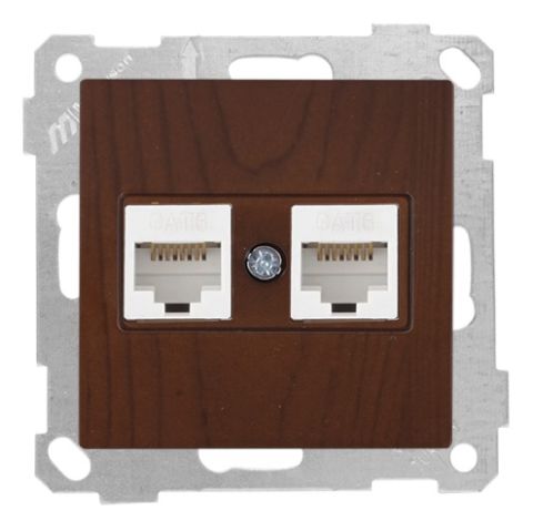 Mutlusan Data Prizi 2*Rj45  Cat6  Ceviz - 2100 141 0157