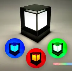 ACK Solar Led Bahçe Armatürü 198X198X260Mm 8W/H Rgb AG60-08891