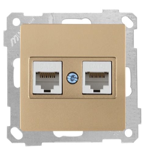 Mutlusan Data Prizi 2*Rj45  Cat6  A. Altın - 2100 141 0180