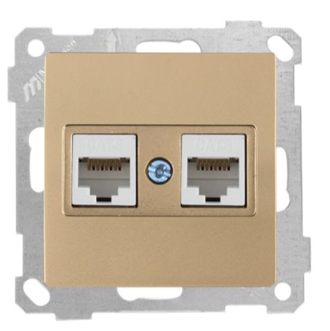 Mutlusan Data Prizi 2*Rj45  Cat6  A. Altın - 2100 141 0180