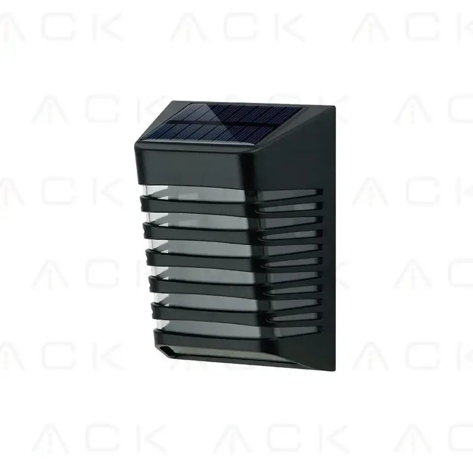 ACK Solar Led Çit Aplik 3000K Ip54 Siyah 90Mmx120Mmx53Mm AG60-09851
