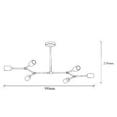 Aydinlatmadunyam Plafonyer Black Sparrow-Nua-1242