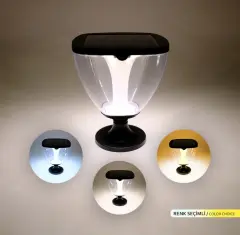 ACK Solar Led Bahçe Armatürü 3000K-4000K-6500K 8W/H Ayarlanabilir AG60-09891