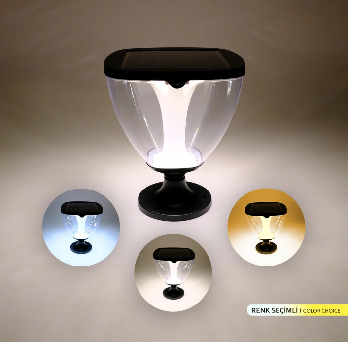 ACK Solar Led Bahçe Armatürü 3000K-4000K-6500K 8W/H Ayarlanabilir AG60-09891