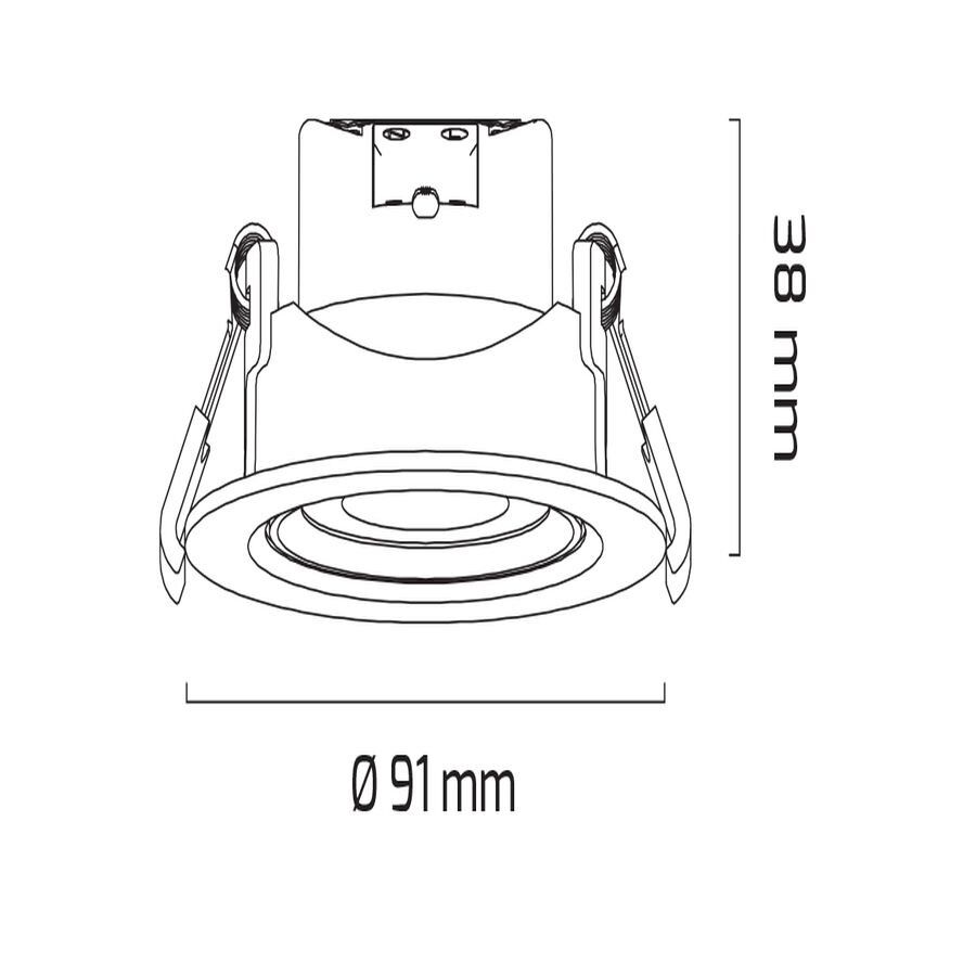 Goya Gy 1720-5 Beyaz Kasa 5W 3000K Sıva Altı Cob Led Armatür