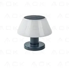 ACK Solar Led Bahçe Armatürü Çift Yönlü  Siyah Gövde 3000K Ip65 Ø153Mmx135Mm AG60-30801