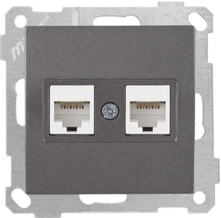 Mutlusan Data Prizi 2*Rj45  Cat6  Füme - 2100 141 0195