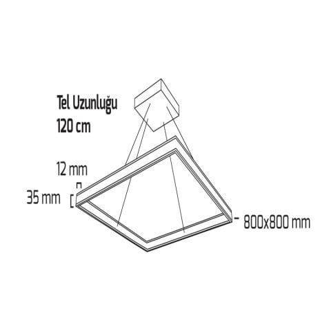 Goya Gy 8212-80 Cm Ral 7016 76W 3000K Linear Armatür