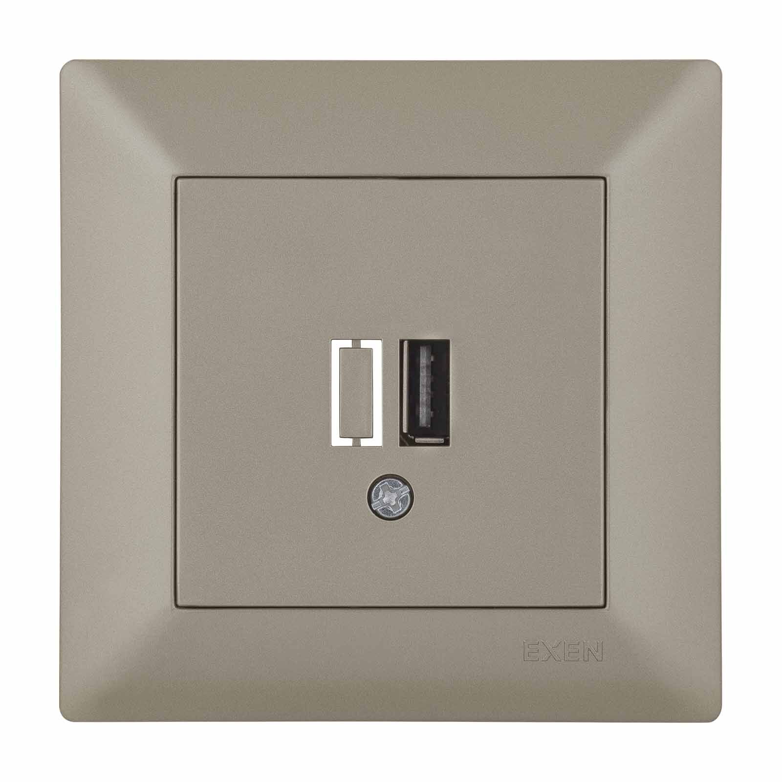 Exen Odak Titanyum Usb Sarj Prizi Komple Takim