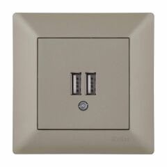 Exen Odak Titanyum 2X Usb Sarj Prizi Komple Takim