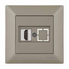 Exen Odak Titanyum Hdmi Priz Jakli Komple Takim