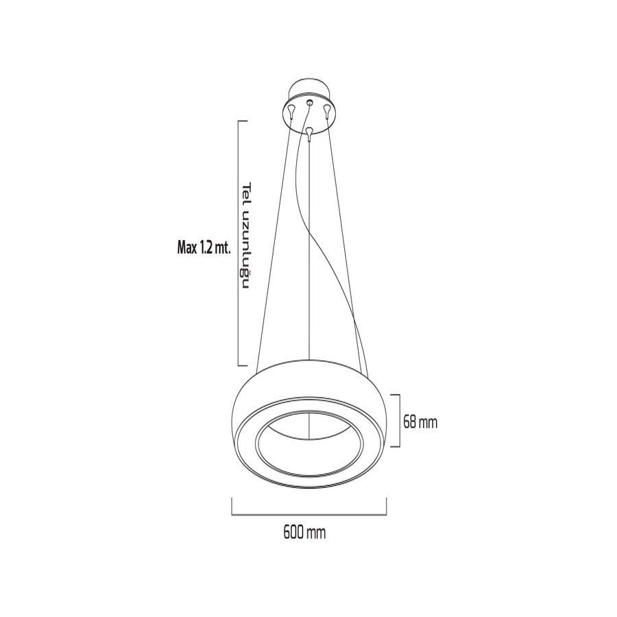 Goya Gy 8122-60 Cm Beyaz Kasa 82W 4000K Linear Armatür