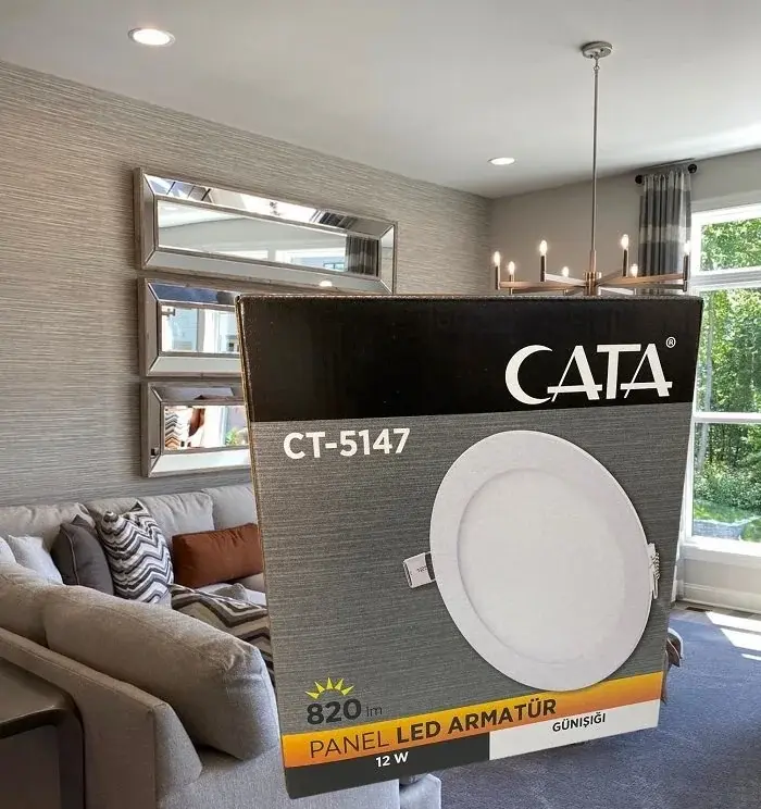 Cata 12 Watt Panel Led CT-5147 Günışığı Alüminyum Kasa