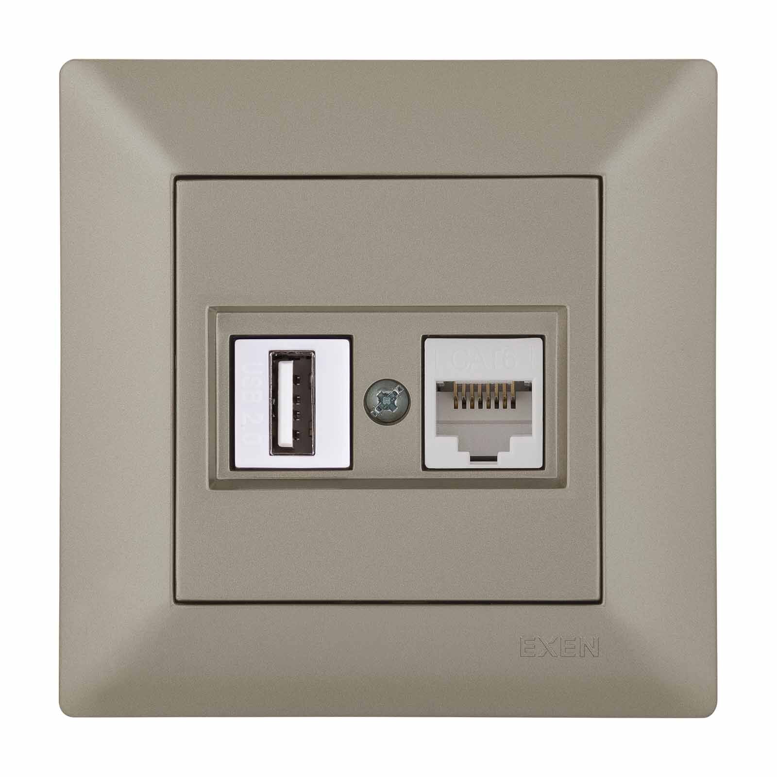 Exen Odak Titanyum Data+Usb Prizi Jakli (Sarj Edemez) Komple Takim