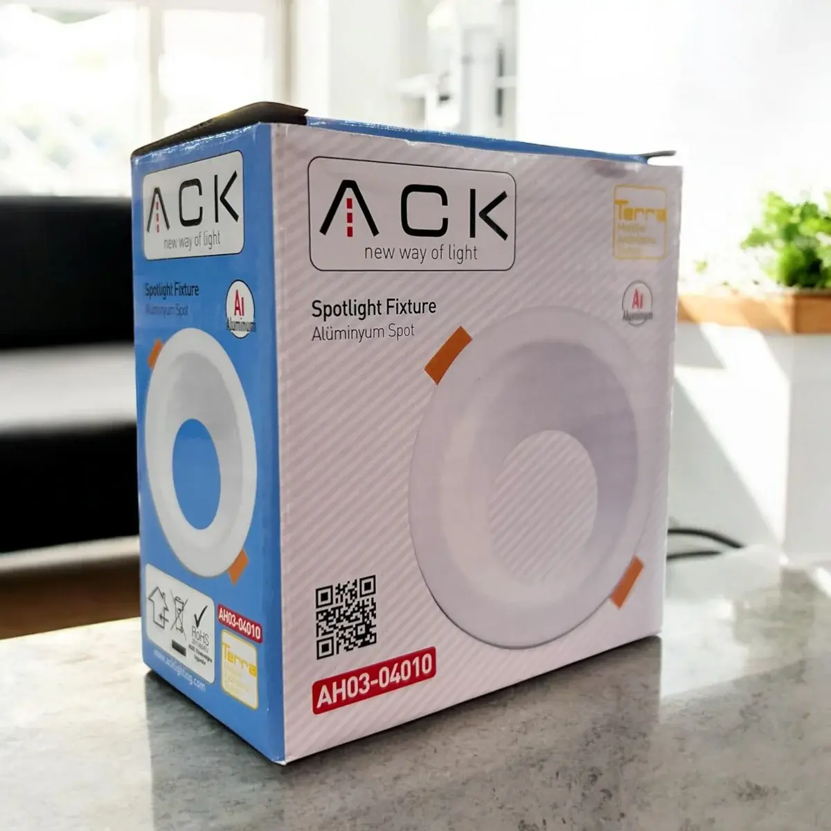 ACK Terra Beyaz Sıva Altı Spotlıght Yuvarlak AH03-04010 en uygun fiyatlı satıcı