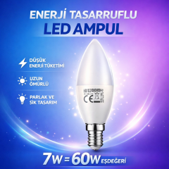 Horoz 001-003-0008 Ultra-8 8W 6400K E14 Led Ampul