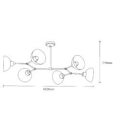 Aydinlatmadunyam Plafonyer Black Dram-Nua-1106