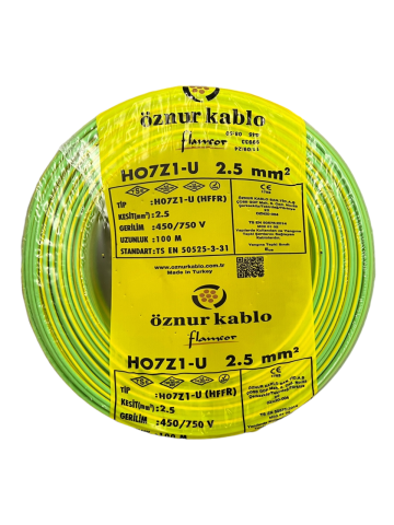 Öznur2,5 Mm Nya SariYesil HalogenFree H0(5/7V)U/R