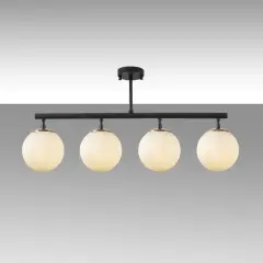 Aydinlatmadunyam Plafonyer BlackGoldCream Fazli-10426