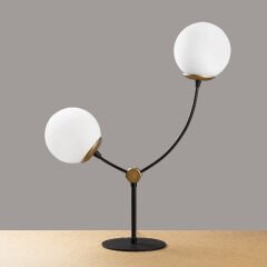 Aydinlatmadunyam Masa Lambasi BlackWhite Kromozom-Num-5001