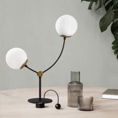 Aydinlatmadunyam Masa Lambasi BlackWhite Kromozom-Num-5001