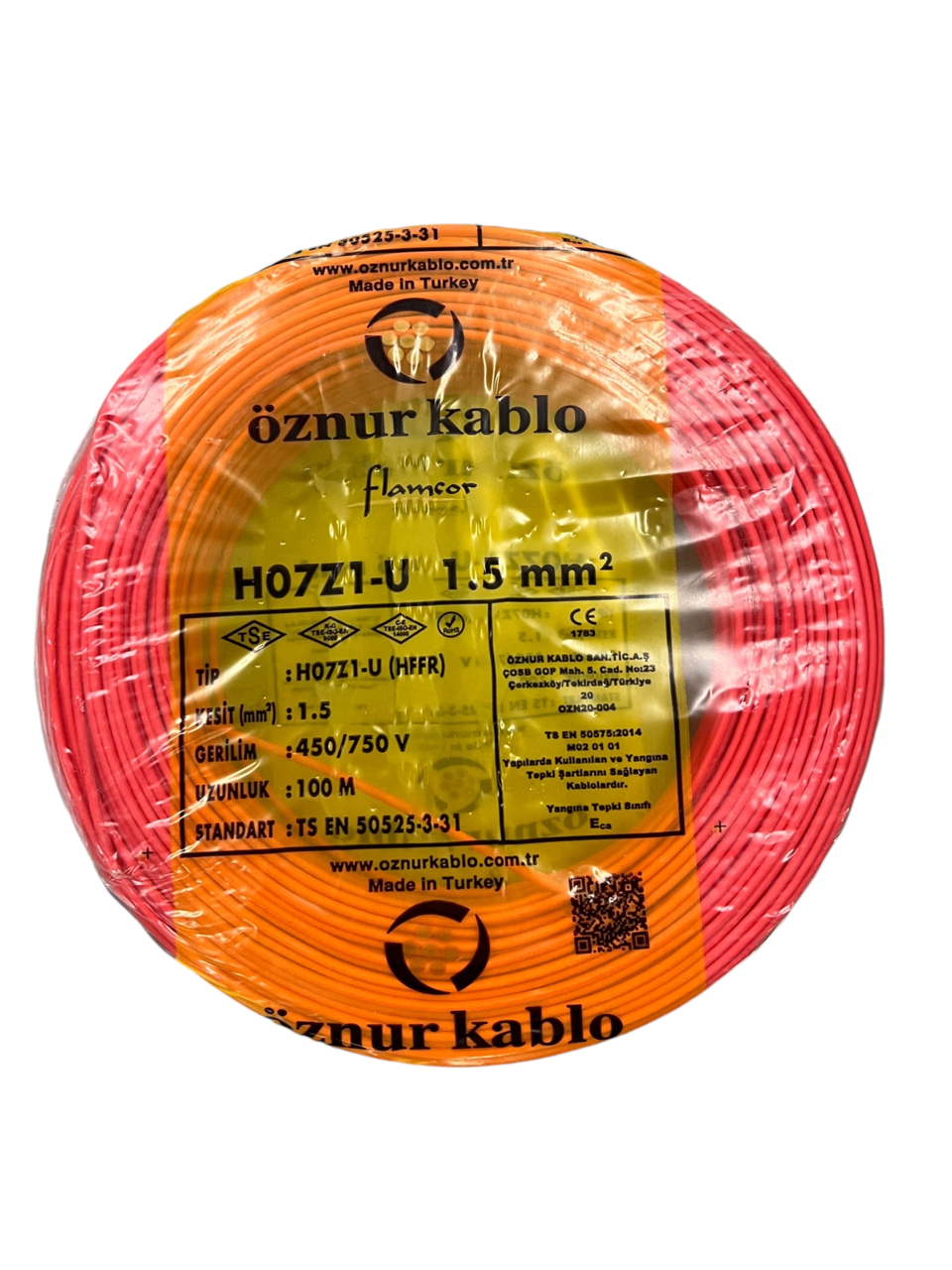 Öznur 1,5 Mm Nya Kirmizi Halogen Free H0(5/7V)U/R
