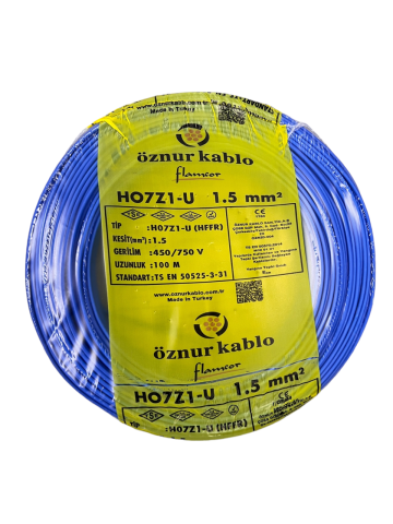 Öznur 1,5 Mm Nya Mavi Halogen Free H0(5/7V)U/R