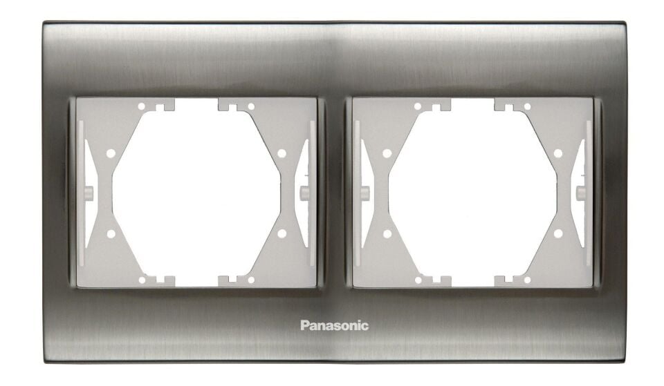 Panasonic Thea Blu Inox Beyaz İkili Çerçeve
