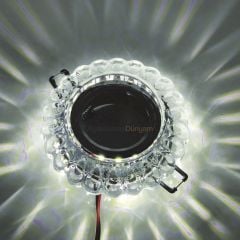 Cata Beyaz Led Çerçeveli Sümbül Kristal Cam Spot CT-6594