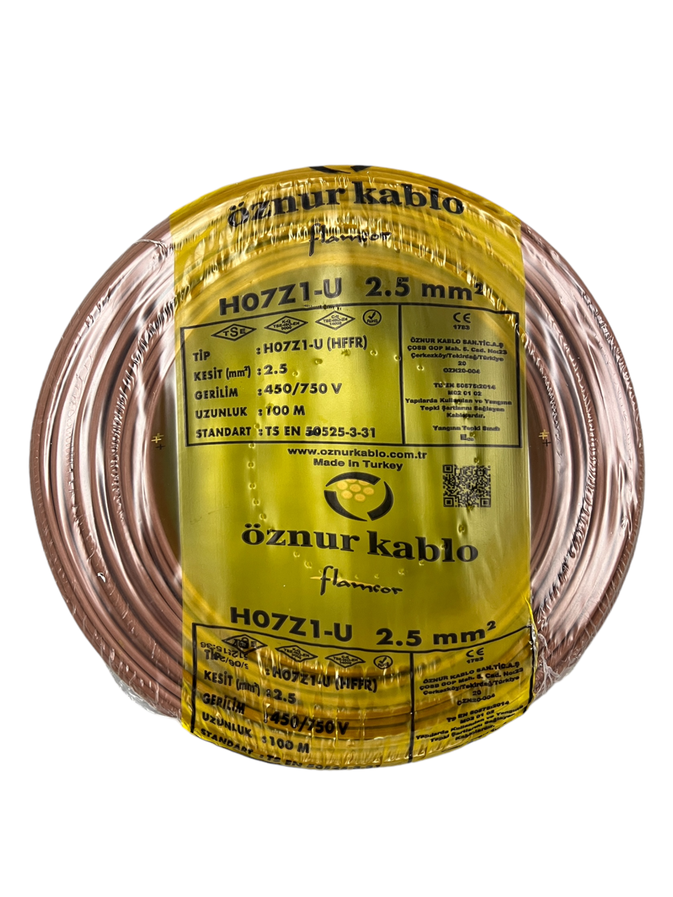 Öznur 2,5 Mm Nya Kahvrengi Halogen Free H0(5/7V)U/R
