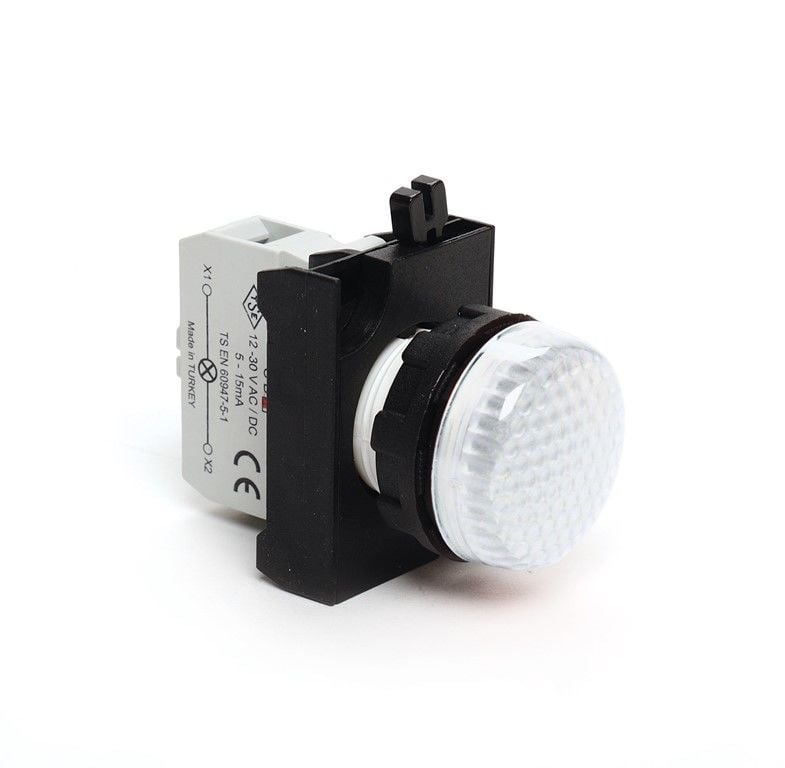Emas C Plastik Led'Li Sinyal Beyaz 12-30V Ac/Dc - CP050XB