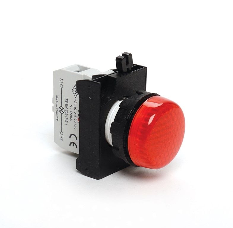 Emas C Plastik Led'Li Sinyal Kırmızı 12-30V Ac/Dc - CP060XK