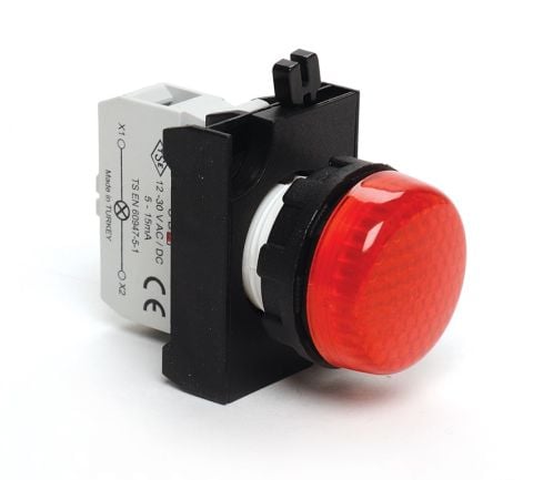 Emas C Plastik Led'Li Sinyal Kırmızı 12-30V Ac/Dc - CP060XK
