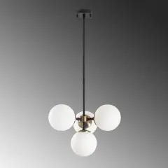 Aydinlatmadunyam Avize BlackAntiqueCream Akkas-10065